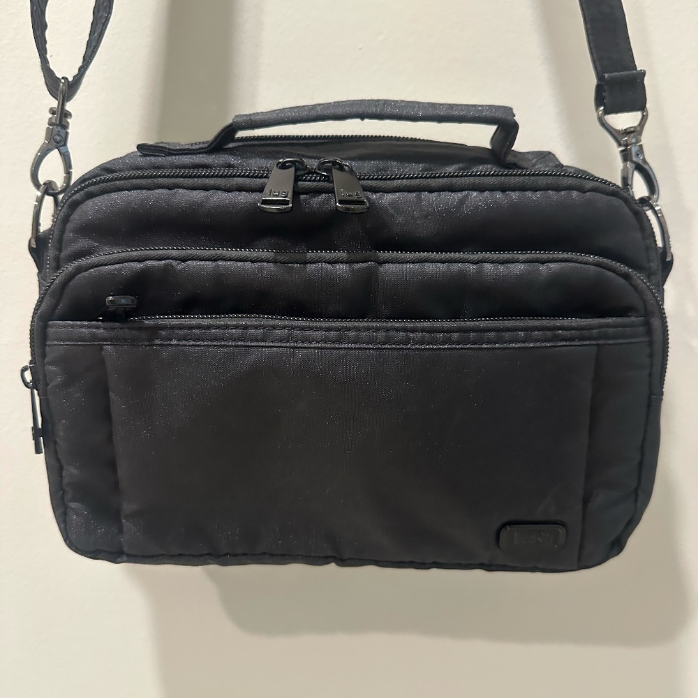 Lug Scoop Crossbody Bag Purse -  Black